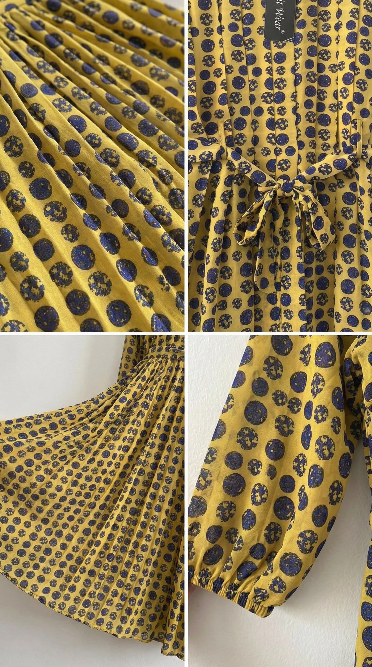 Pleated Mustard Maxi